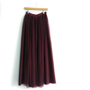 NBW Bridesmaid Skirt - Tulle - Cranberry